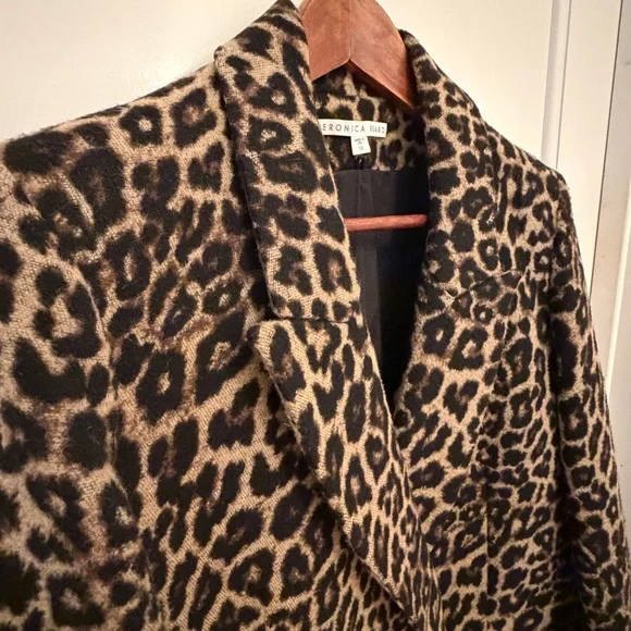 Veronica Beard Senna Leopard Dickey Coat Statement Size 12 | Designer Outerwear - Picture 8 of 14